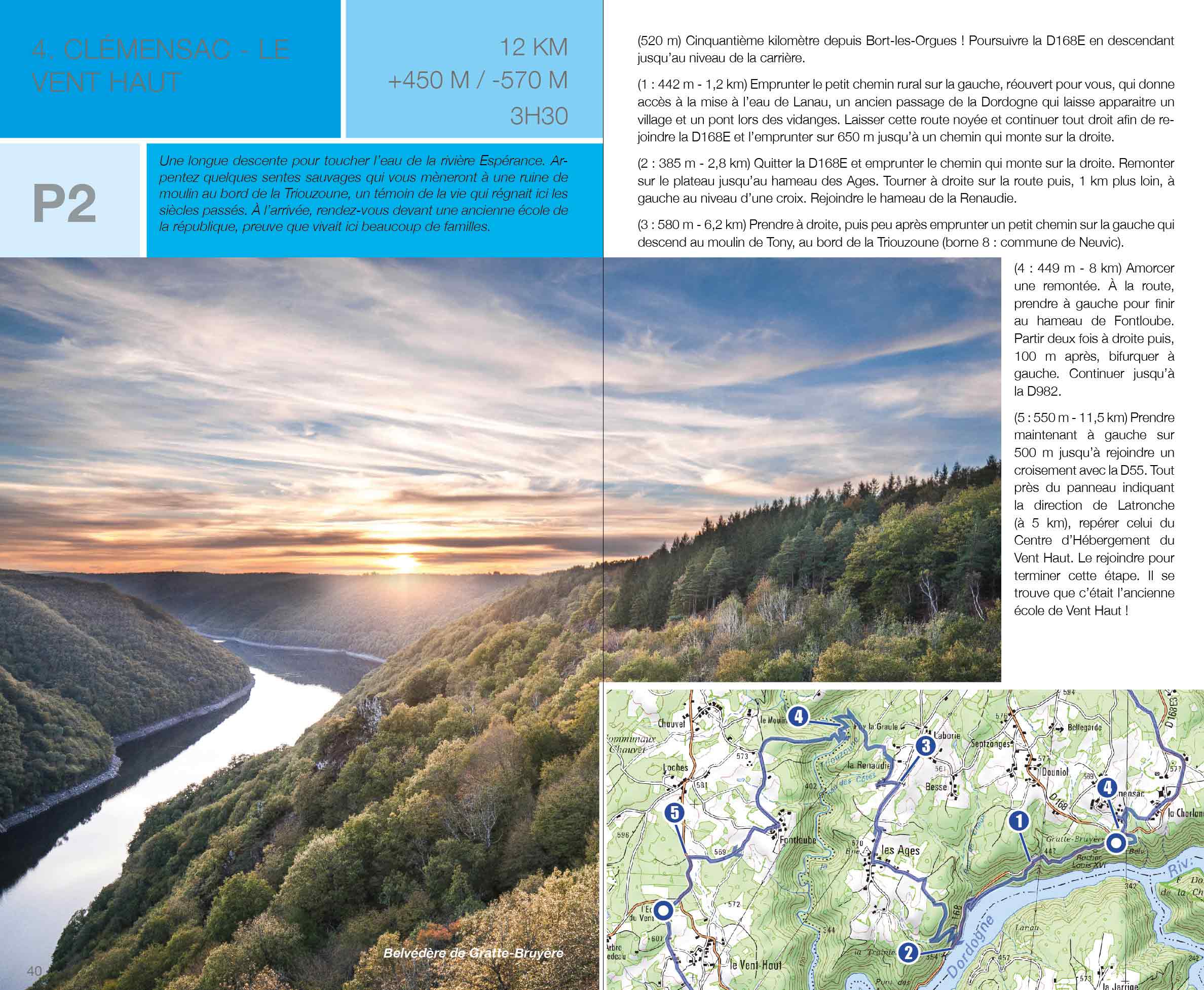 VTOPO HIKING The Dordogne from Villages to Dams