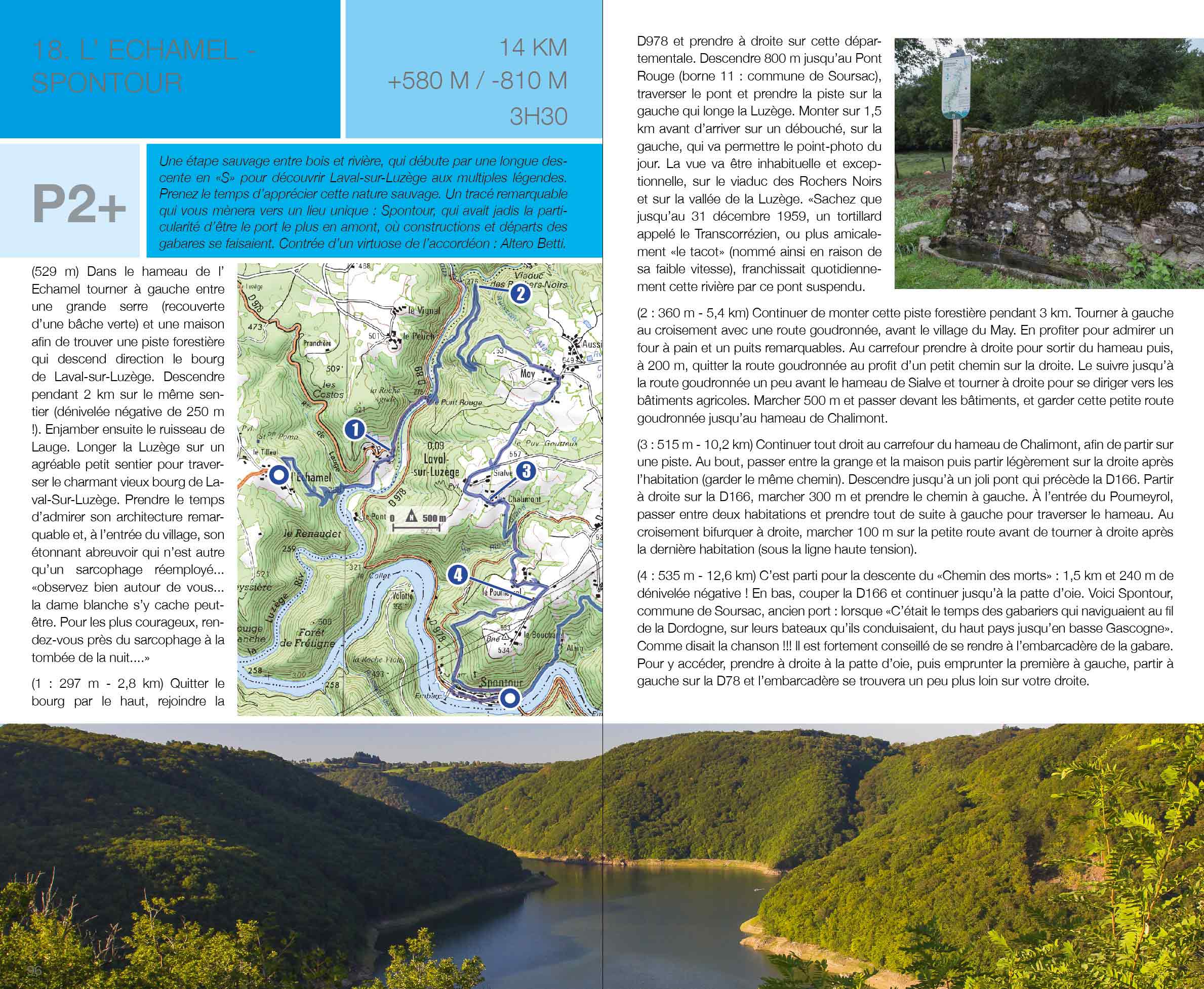 VTOPO HIKING The Dordogne from Villages to Dams